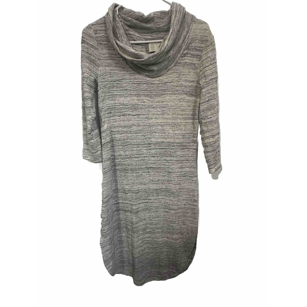 ANTHROPOLOGIE SATURDAY‎ SUNDAY WOMENS DRESS SIZE SMALL 3/4 SLEEVE GRAY STRIPED